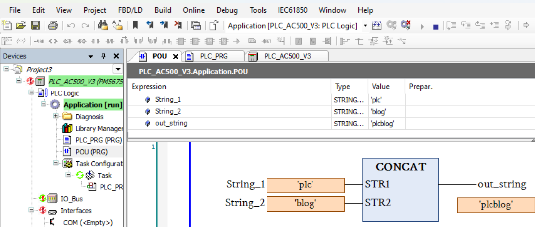 ABB PLC string Data type